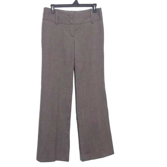 Ann Taylor Denim - Ann Taylor Designer Gold Pinstripe Business Wool Blend Lindsay